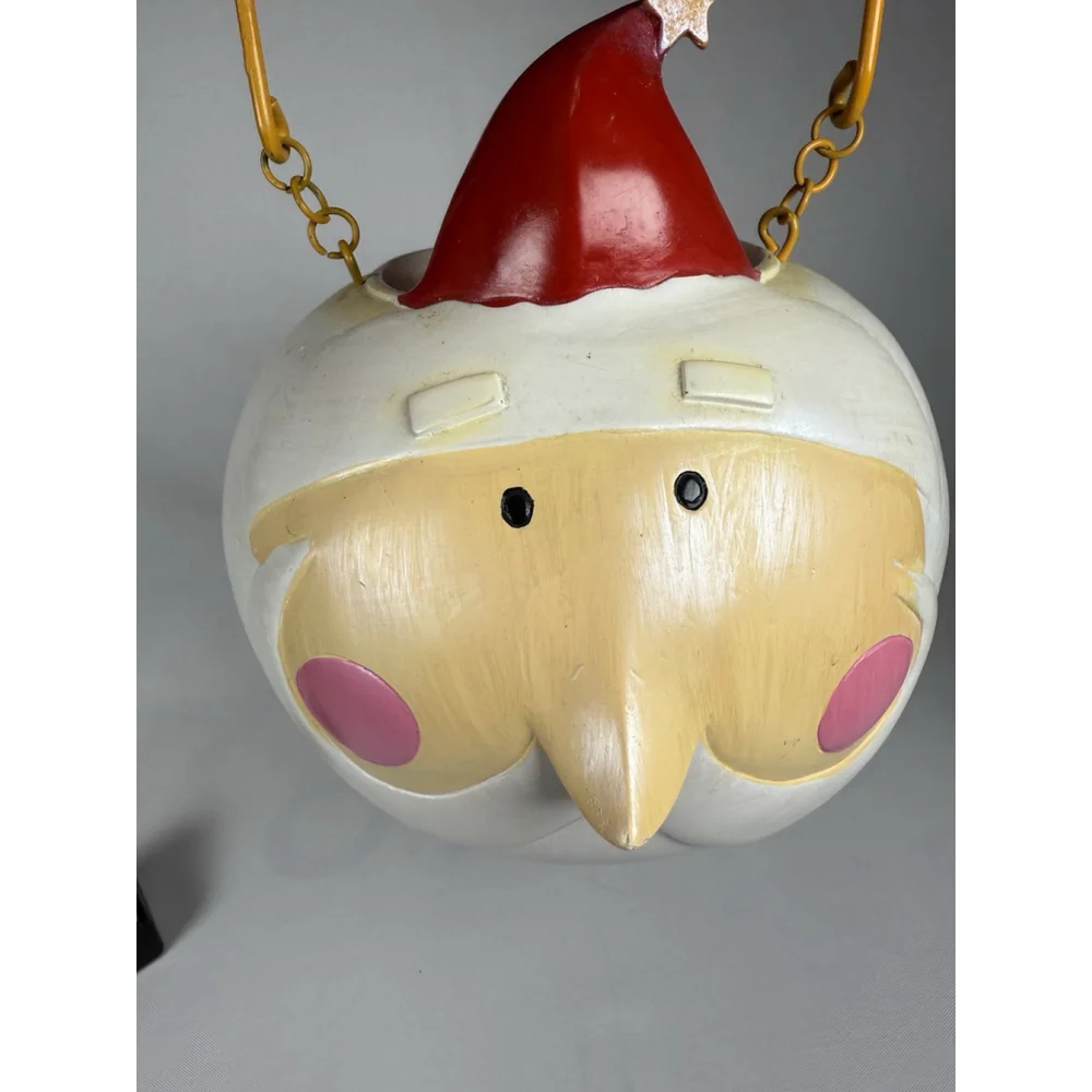 Vintage Christmas Santa Claus Candy Dish Ceramic Bowl Bucket 2003 Holiday